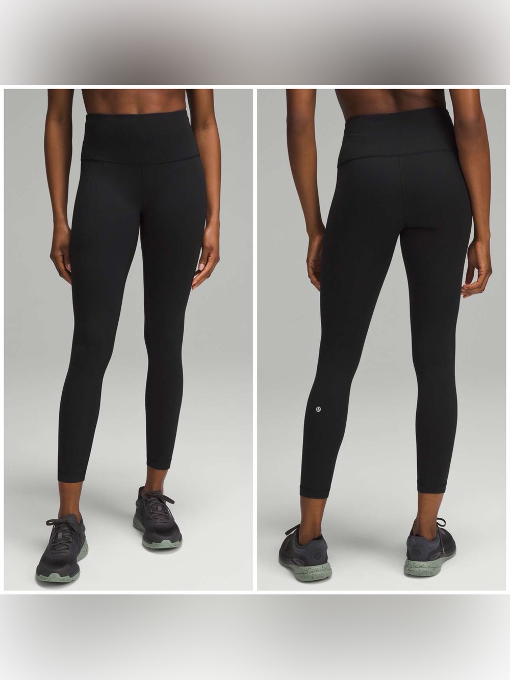 Lululemon Wunder Train High-Rise Ribbed Tight 25" Black (Size 6)
